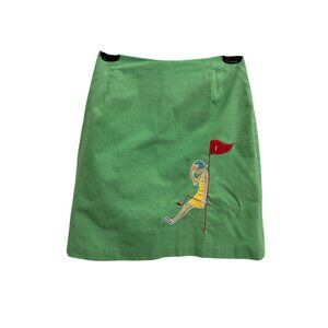 Vintage Lynn James A-Line Golf Skort Green Size 6 Performance Athleisure Sporty